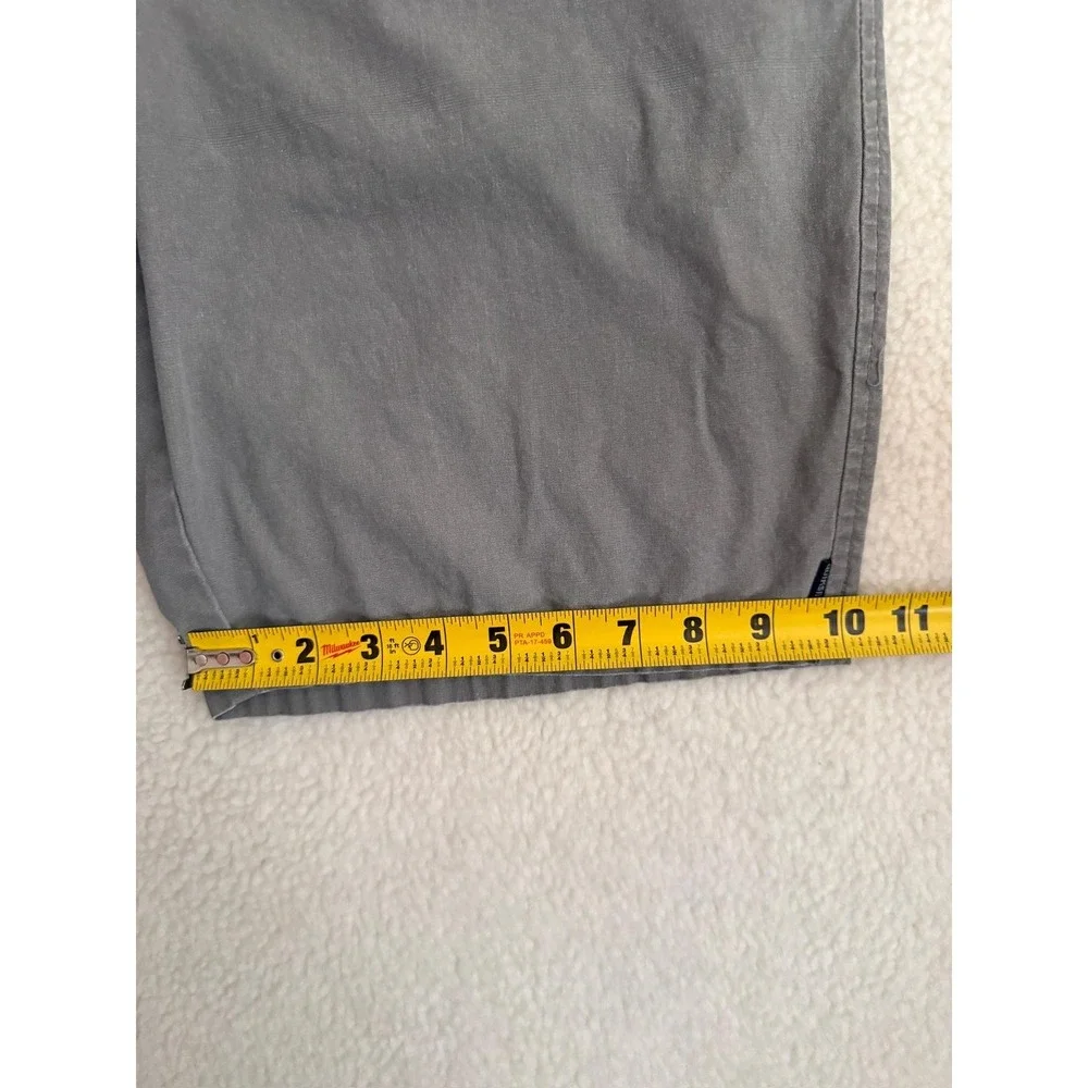 Quiksilver Mens 32 Gray Striped Chino Shorts Cotton 9 Inseam AQYWS00154